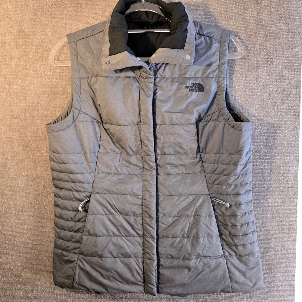 The North Face Insulated Quilted Vest Gray Womens Medium